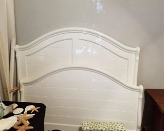 white headboard and footboard