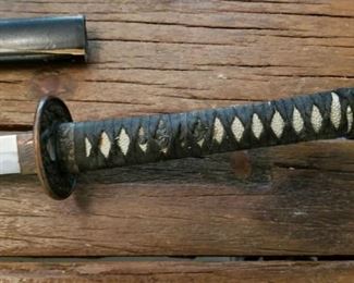 Japanese Katana sword. Unsharpened aluminum blade.