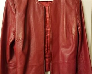 red leather jacket