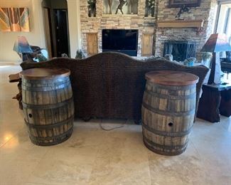 Vintage barrels, Copper tops are not attached