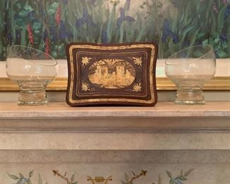 Wooden Chinese Box with Gilt Decoration
