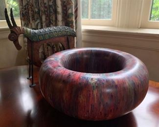 Hap Sakwa, Pained Burl Wood Bowl