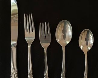 90 Piece International Sterling Flatware, Rhapsody