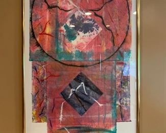 Abstract Kimono, Singed Illegibly, 1987
