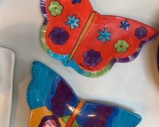 Laurel Burch Butterfly Plates