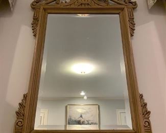 Carved Mirror with Basket Motif