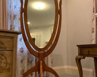 Hand Crafted Teak Wood Floor Mirror