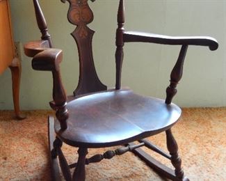 great inlaid antique rocker