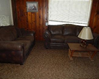 leather sofa and chair