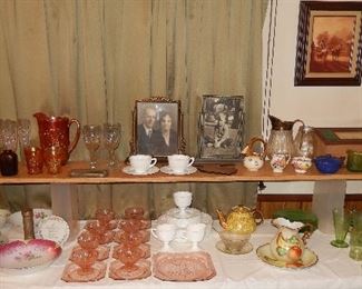 Glassware, old pictures 