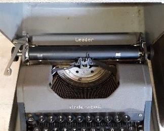 Old typewriter with case