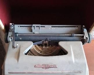 Typewriter with case