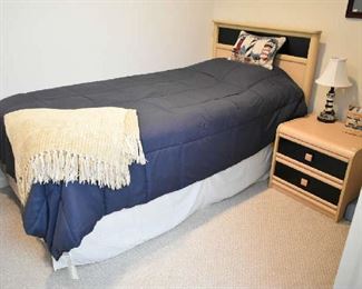 TWIN BED, NIGHTSTAND