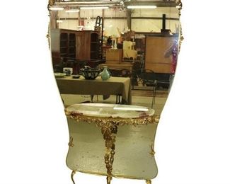 Fine Italian Mirror & Console.