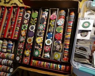 3000 CASINO CHIPS 1920S THRU 1980S