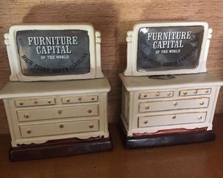 Vintage High Point Furniture Capital Decanters