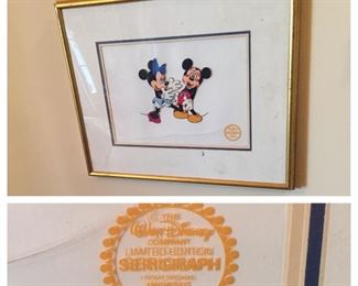 Limited Edition Walt Disney Serigraph - Mickey's Surprise Party