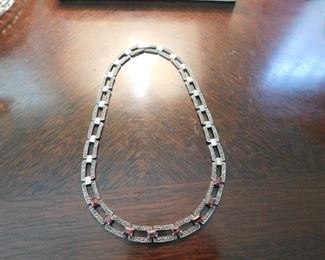 Sterling and Marcasite Necklace