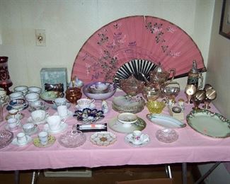 MORE CUT GLASS, HP CHINA & SMALLS