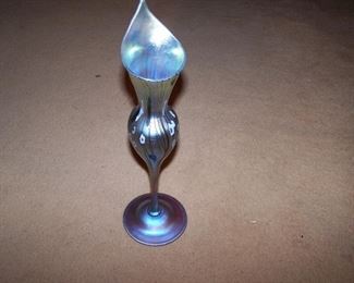 STEUBEN AURENE JACK-IN-THE PULPIT VASE