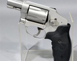 Smith & Wesson AirWeight 642-2 .38 Special S&W 5-Shot Hammerless Revolver SN# CFZ8717 With Crimson Trace Grip, Original Grips, Hard Case And Paperwork