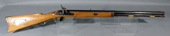 CVA Hawken .50 Cal Black Powder Rifle, SN# 734475, 28" Octagon Barrel, Double Trigger, Brass Accents