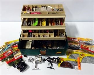Plano Tackle Box With Reels, Lures, Tools And More