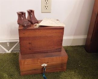 Antique Wooden Trunks and Boxes