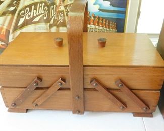 Dovetailed Wooden Sewing Basket