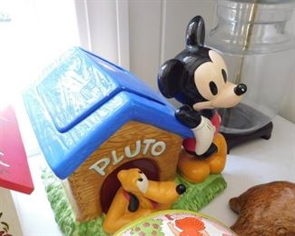 Mickey and Pluto Cookie Jar