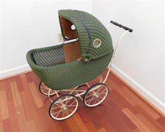Old Wicker Baby Carriage