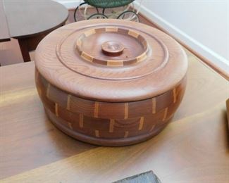 Handmade Wooden Sewing Basket