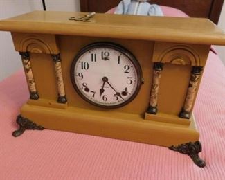 Old Gilbert Mantle Clock with Key