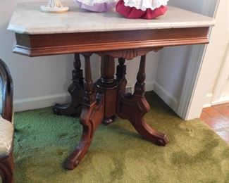 Marble Top Eastlake Table