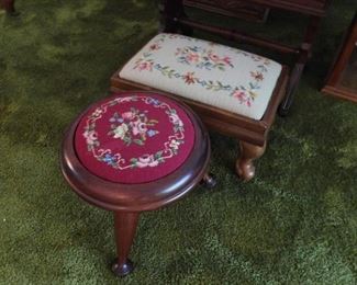 Embroidered Foot Stools
