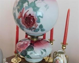 Rose Themed GWTW Parlor Lamp