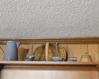 Grey Enamelware/Wooden Butter Mold