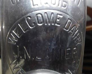 Rare Quart Slug Plate Milk Welcome Dairy J.N. Lanier Welcome, N.C.