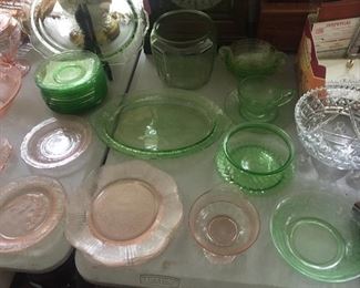Green Depression Glass