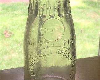 Mendenhall Brothers High Point, N.C. Half Pint Milk Bottle(Slug Plate)