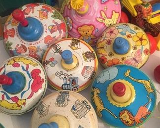 Tin Lithograph Toy Tops
