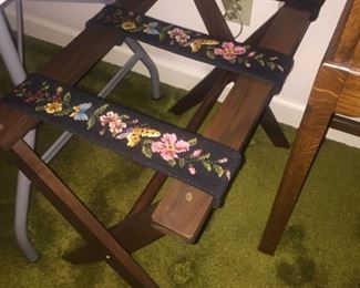 Needlepoint Luggage Stand