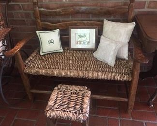 Folk Art Bench from Eastern N.C.