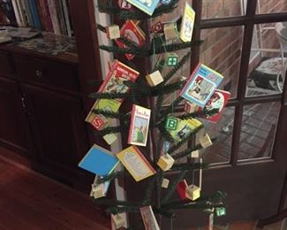 Christmas Tree with Childrens Books and Blocks