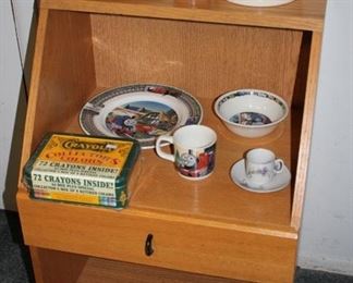 Small Shelf and Kids' Dishes