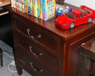 Wood Chest of Drawers and Kids' Stuff