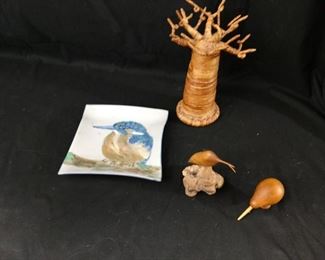 Assorted Bird Items with Twisted Tree