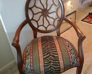 Nice Armchair with African Printed Cushion Seat