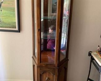 Three Cornered Shelving Curio Cabinet