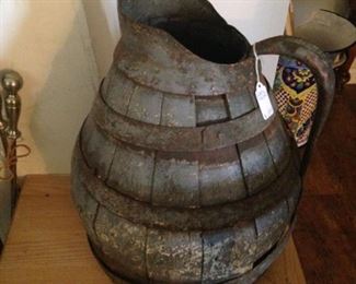 Antique wooden pitcher